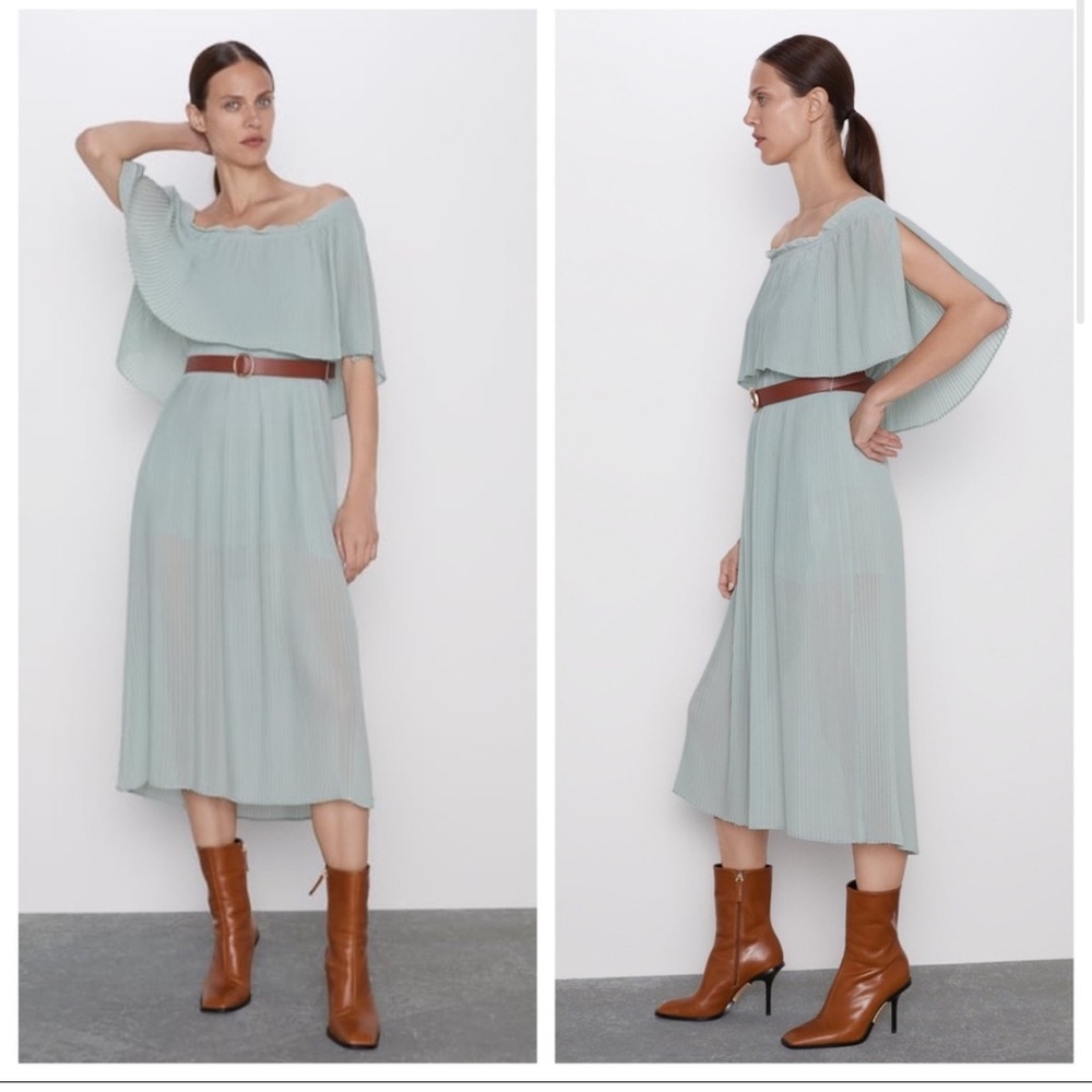Zara teal summer dress